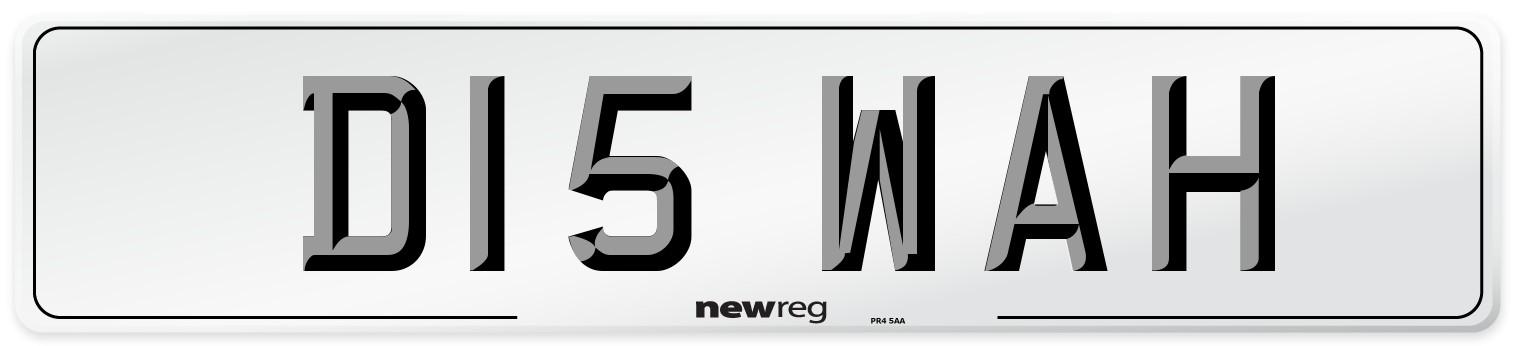 D15 WAH Number Plate from New Reg